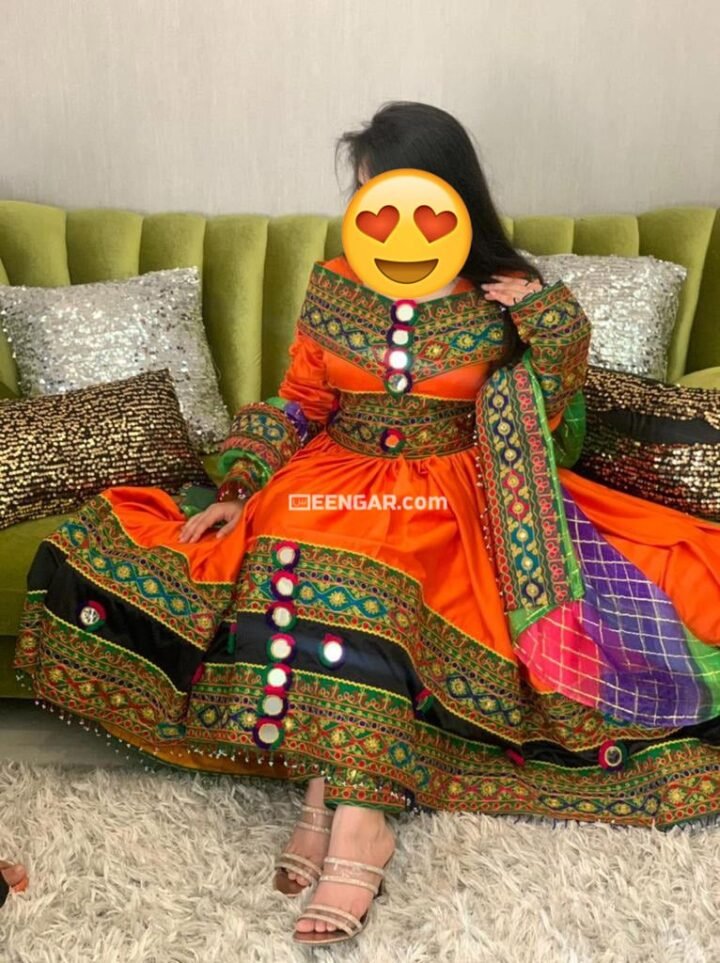 Garnet Afghan Kuchi Dress
