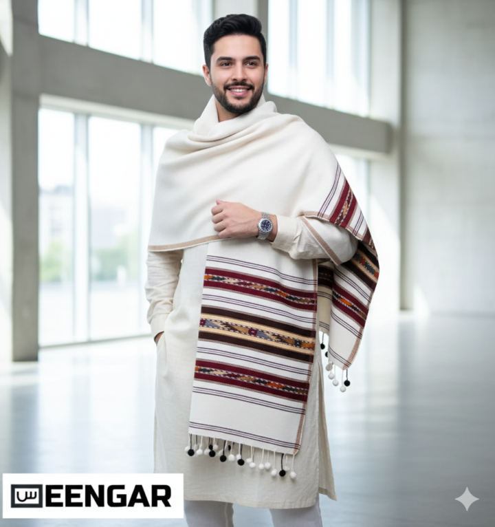 Seengar Swati Snowfall Handmade Woolen Shawl - Seengar.com - Seengar Fashion