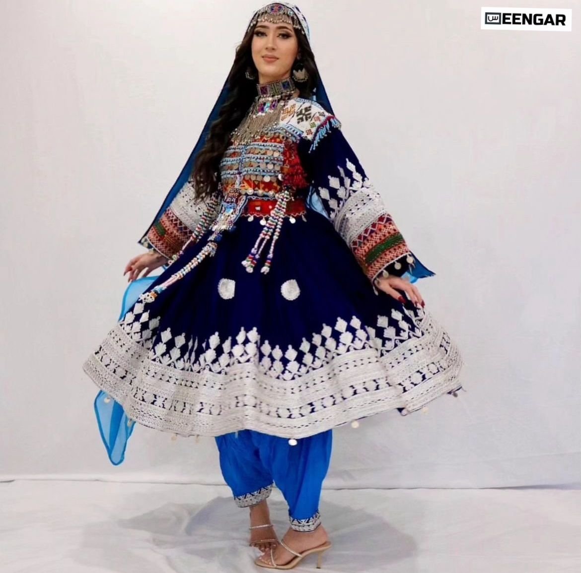 Vintage Kuchi Design Gand Afghani Dress| Traditional Afghan Wedding Dress  for Women - Aseel