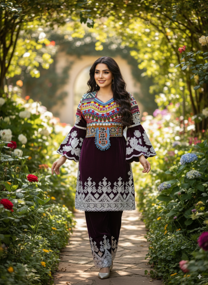 Trendy Mocha Velvet Glam - Seengar.com - Seengar Fashion