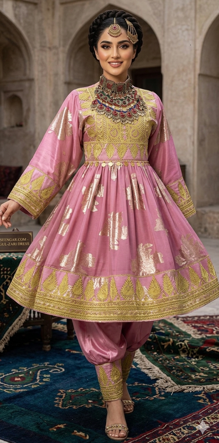 Afghan Pink Dress